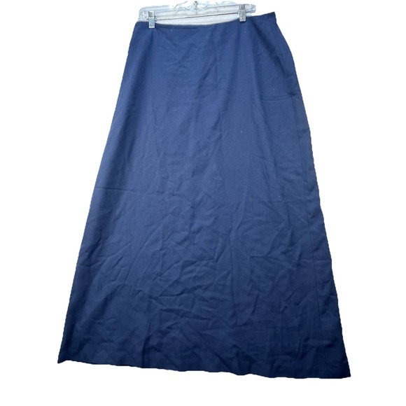Lauren Ralph Lauren Dresses & Skirts - VINTAGE LRL Ralph Lauren Skirt Womens 14 Blue 100% Wool Career Made In USA USA